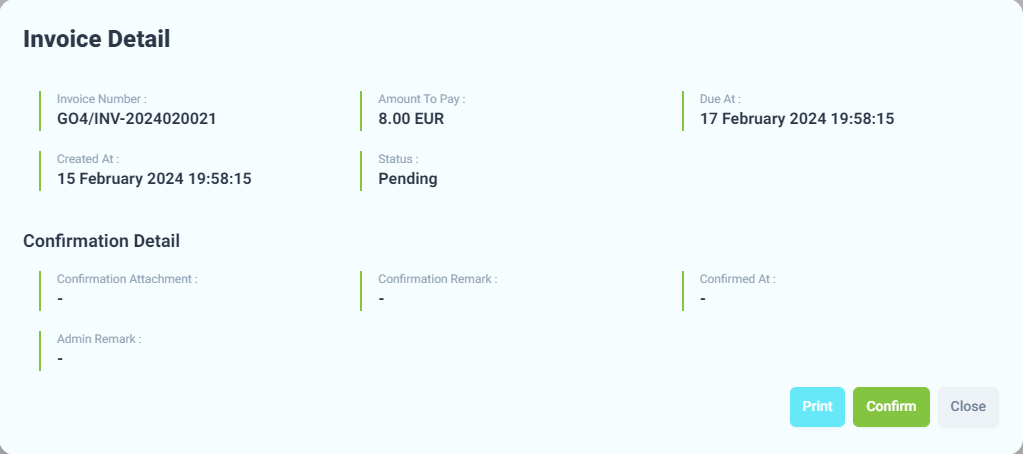 Invoice Detail Modal