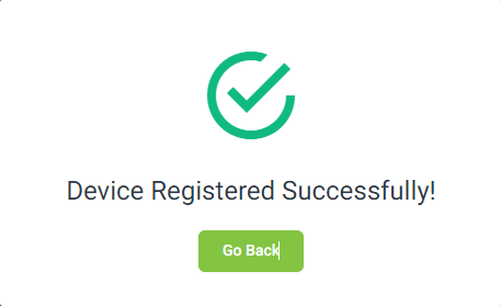 Register Device Success